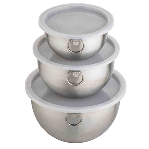 Mixing Bowls with Lids, Set of 3 - TableCraft