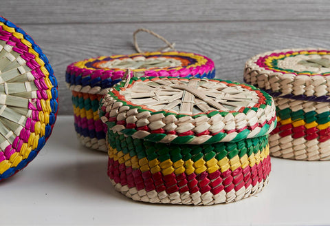 Mexican Woven Palm Tortilla Basket - Verve Culture