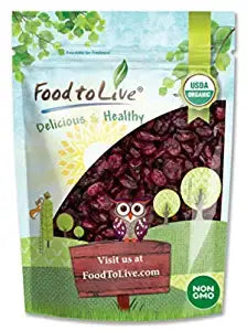Organic Dried Cranberries – Non-GMO, Kosher, Unsulfured: 8 Ounces - Food To Live