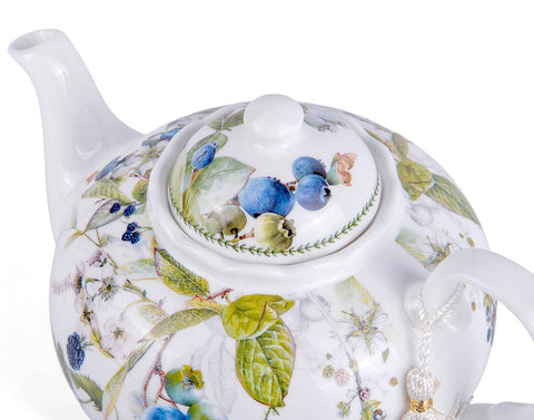 Wild Berries Bone China Teapot, 1.14 qt, in Gift Box