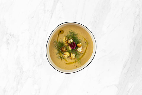 Roasted Cauliflower Soup 16 oz vegan, GF & shelf stable - 18 Chestnuts Soups