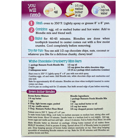 Blondie Mix, 15 oz - Namaste Foods