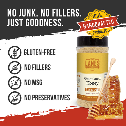 Granulated Honey, 10.5 oz - Lane's BBQ