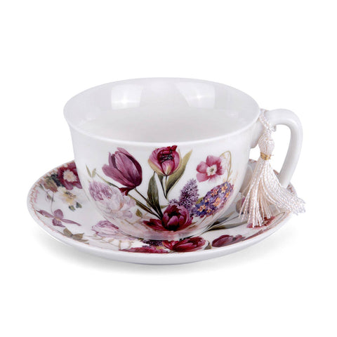 Tulip Tea/Coffee set with Cup and Saucer, in Gift Box