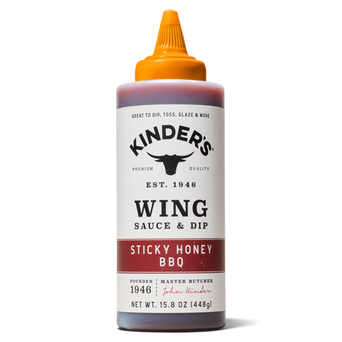 Sticky Honey BBQ Wing Sauce, 15.8 oz - Kinder's Sauces & Seasonings