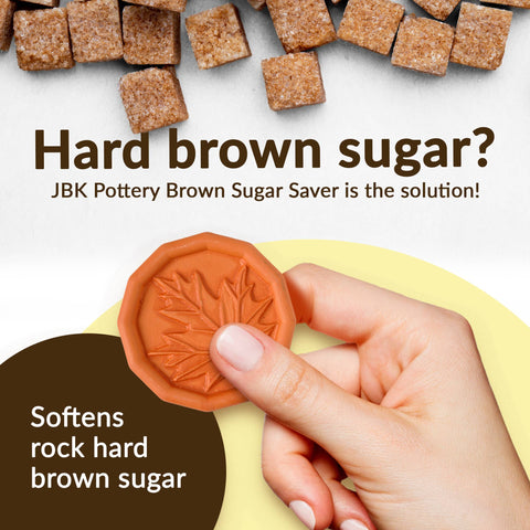 Brown Sugar Saver - Maple Leaf Design - JBK Pottery