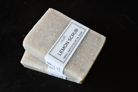 Lemon Scrub - Olive Oil Soap with Oats - Orange Thyme Bath Apothecary