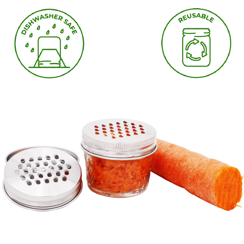 Grater / Shredder Lid for Mason Jars: Wide mouth - Mason Jar Lifestyle
