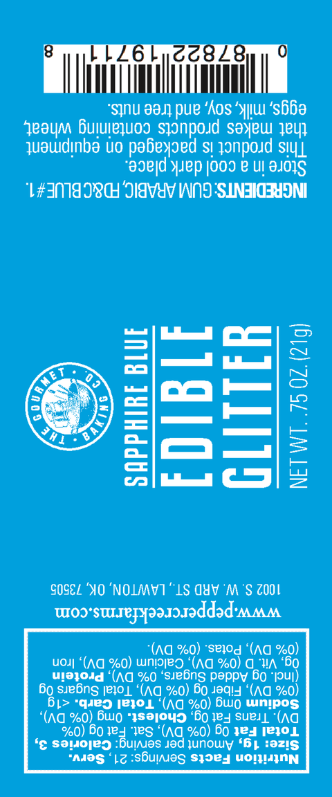Sapphire Blue Edible Glitter, 0.75 oz - Pepper Creek Farms