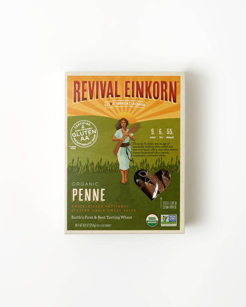 Organic Einkorn Penne, 8.8 oz - Revival Einkorn