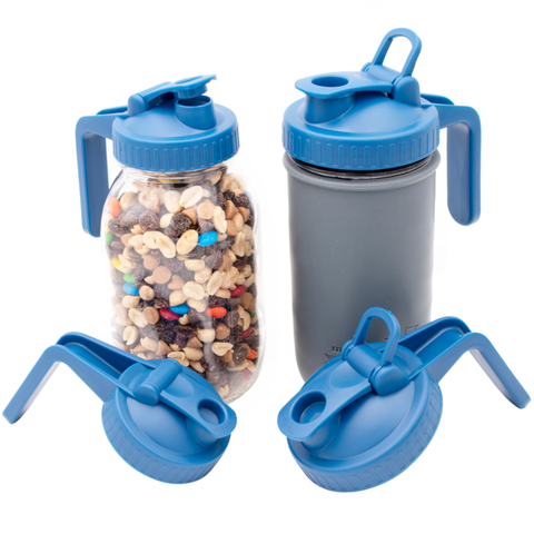 Pour & Store Pitcher Lid with Handle for Mason Jars: Brick red, Wide mouth - Mason Jar Lifestyle