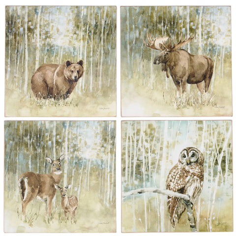Woodland Animal Coaster Set of 4 - Primitives by Kathy