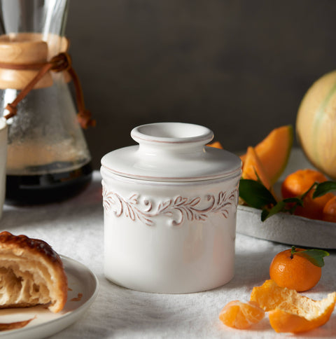 Butter Bell Crock - Antique White Linen - The Original Butter Bell® Crock