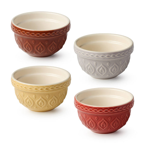 Vintage Farm Stoneware Prep Bowls, Set of 4, 4.5", 10 oz - Certified International