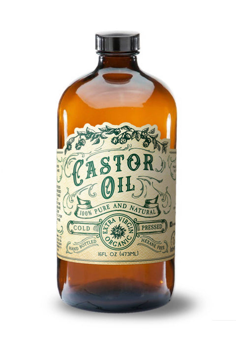 Organic Cold Pressed Castor Oil, 2 oz, Hexane Free USA bottled - Roots And Leaves