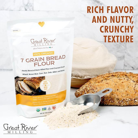 Organic 7 Grain Bread Flour 18oz - Great River Milling