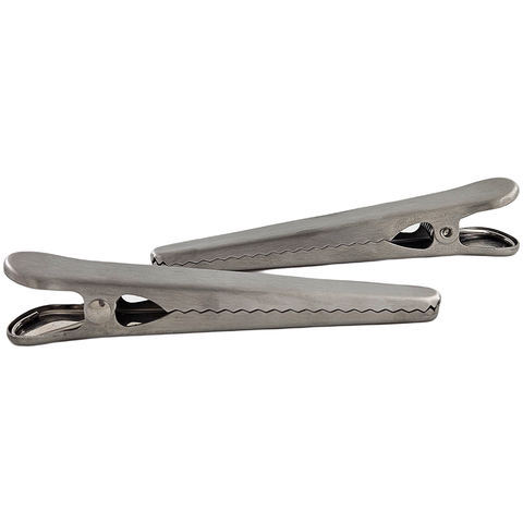 Stainless Steel Kitchen Bag Clips, Set of 2, 4.5" - Fox Run Brands