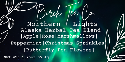 Northern Lights - Butterfly Pea Flower Rose Loose Leaf Tea - Birch Tea Co.