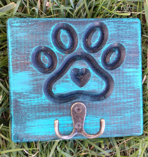 Leash Hooks: Double Paw - Knotty Pine Woodworks