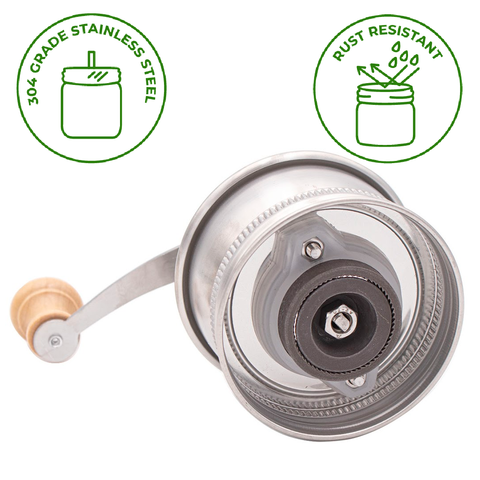 Coffee and Spice Grinder Lid for Mason Jars - Mason Jar Lifestyle