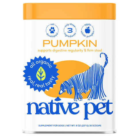 Organic Pumpkin Fiber Powder, Digestive Supplement for Dogs: 8 oz - Native Pet
