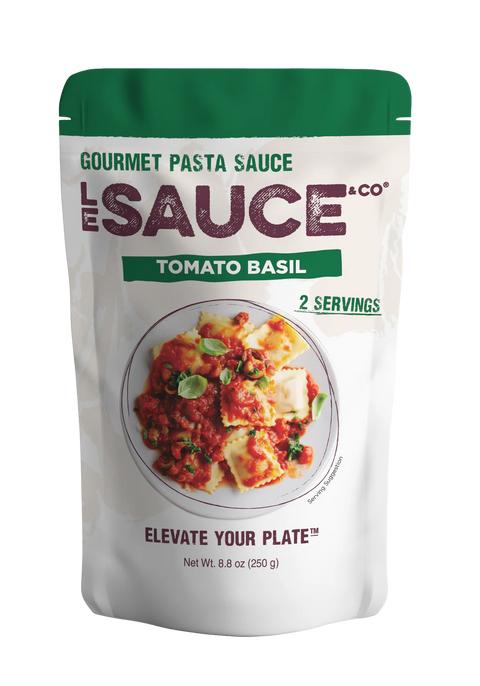 Tomato Basil Gourmet Pasta Sauce, 2 Servings, 8.8 oz - Sauce Le Sauce & Co