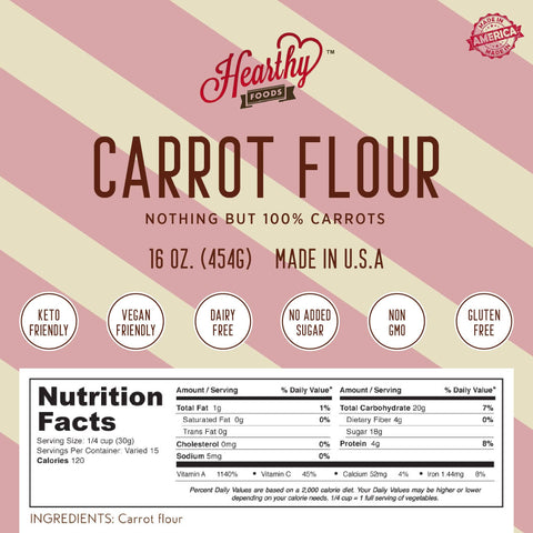 Carrot Flour, 16 oz - Hearthy Foods