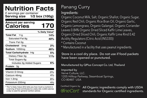Thai for Two Cooking Kit - Organic Panang Curry - Verve Culture