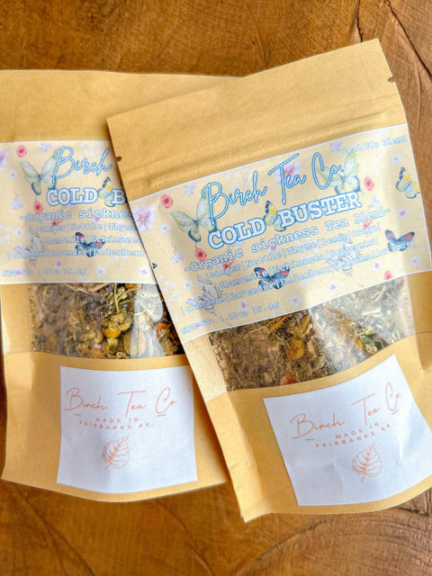 Cold Buster - Ginger - Elderberry Loose Leaf Tea Blend - Birch Tea Co.