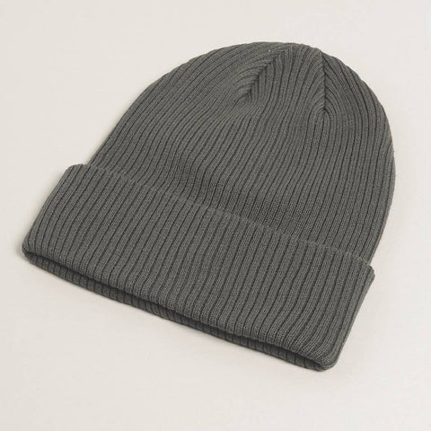 Dark Brown Unisex Cotton Knitted Beanies: One Size - Fashion City