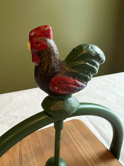Iron Rooster Napkin Holder, Green - Vagabond Vintage