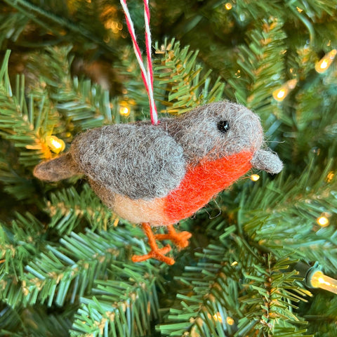 Bird Tufted Wool Christmas Ornament - Ornaments 4 Orphans