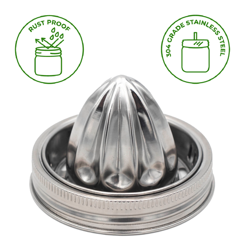 Stainless Steel Juicing Lid for Wide Mouth Mason Jars - Mason Jar Lifestyle