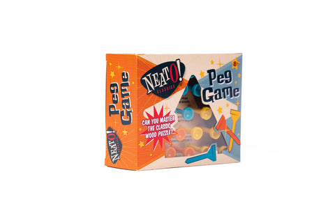 Neato! Classic Wooden Peg Game, Travel Size - Toysmith