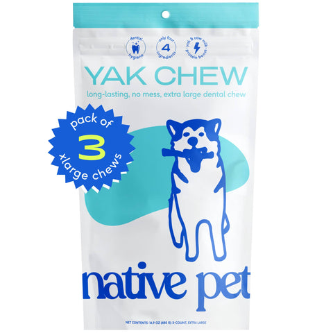 Yak Dental Chews , Himalayan Cheese Dog Treats: 5.3oz, Small - Native Pet