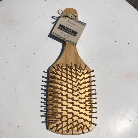 Bamboo Paddle Hairbrush - Square - Bamboo Switch