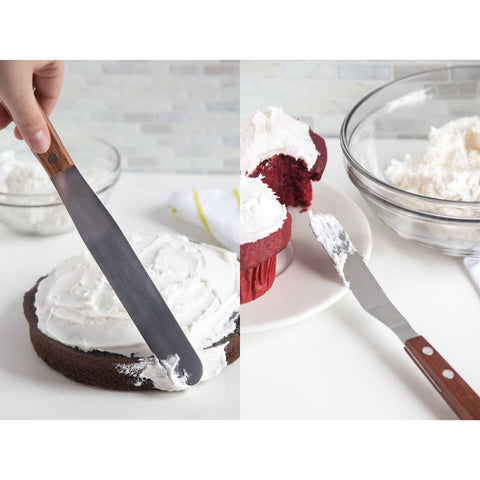 Stainless Steel Icing Spatula and Smoother, Set of 2 - Fox Run Brands