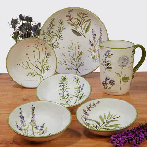 Fresh Herbs Soup Pasta Bowl 9 x 2" - Certified International