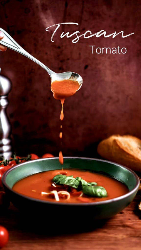 Tuscan Tomato Soup 16 oz Vegan & GF Shelf Stable - 18 Chestnuts Soups