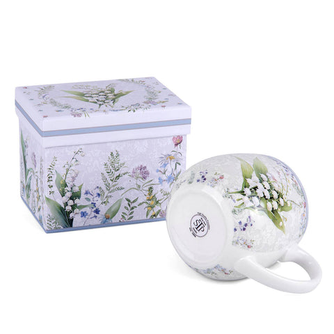 Lily of the Valley Bone China Big Belly Mug,16.23 fl oz, in Gift Box