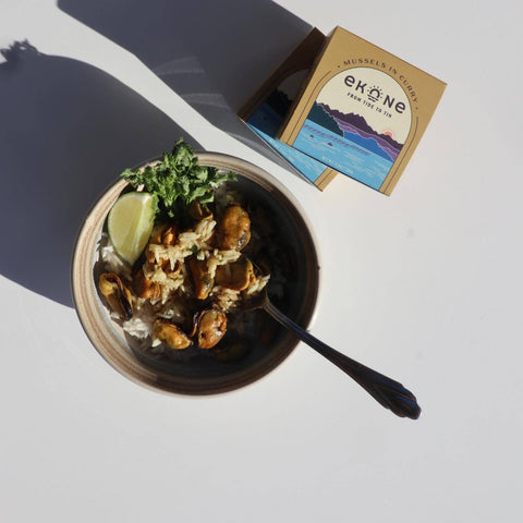 Mussels in Curry, 3.5 oz - Ekone