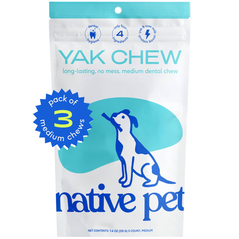 Yak Dental Chews , Himalayan Cheese Dog Treats: 5.3oz, Small - Native Pet