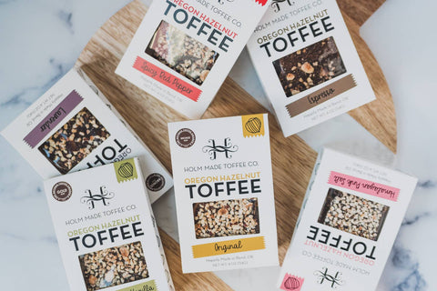 Himalayan Pink Salt Oregon Hazelnut Toffee - Holm Made Toffee Co.