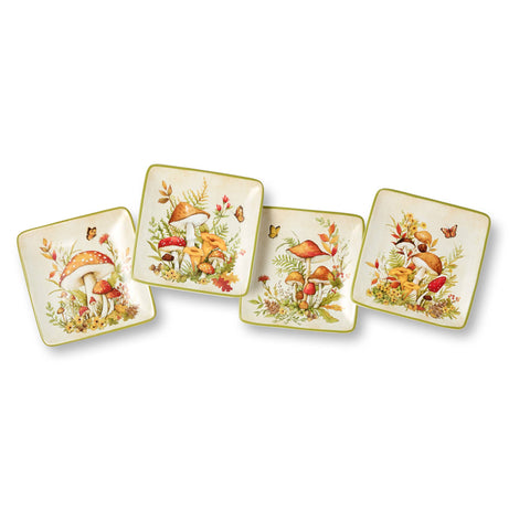 Woodland Critters Fall Canape Plate 6 in Assorted - Certified International