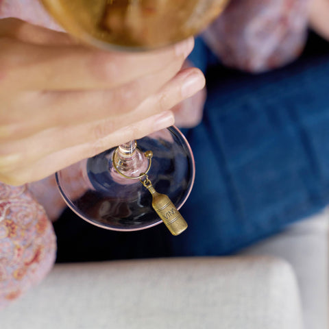 Vineyard Themed Wine Charms, Set of 6 - Twine