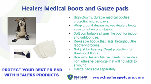 Healers Medical Booties: S/M - Healers PetCare