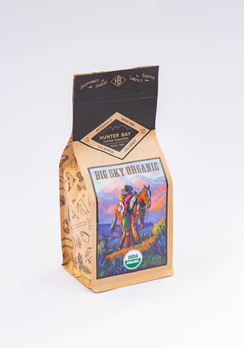 Big Sky Organic Coffee, 12 oz Whole Bean - Hunter Bay Coffee Roasters