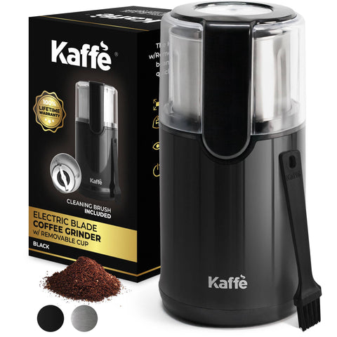 Electric Blade Coffee Grinder w/ Removable Cup, 4.5oz, Black - Kaffe