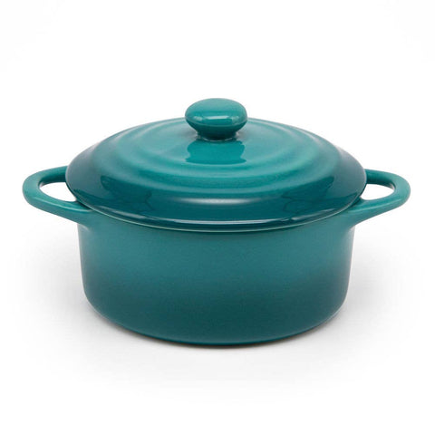 Mini Casserole Dishes & Lids - Set of 4: Stone Ombre, Ceramic, 12 oz - Kook