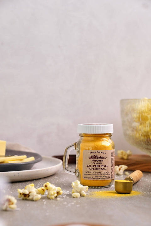 4.5oz Bottle of Ballpark-Style Popcorn Salt - Amish Country Popcorn